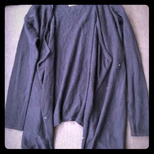 A dark blue cardigan